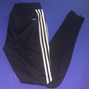 Climacool Black w/white stripes sweatpants/running pants/track pants by Adidas